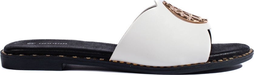 Elegantné biele dámske nazuváky GD-FL852W Veľkosť: 36