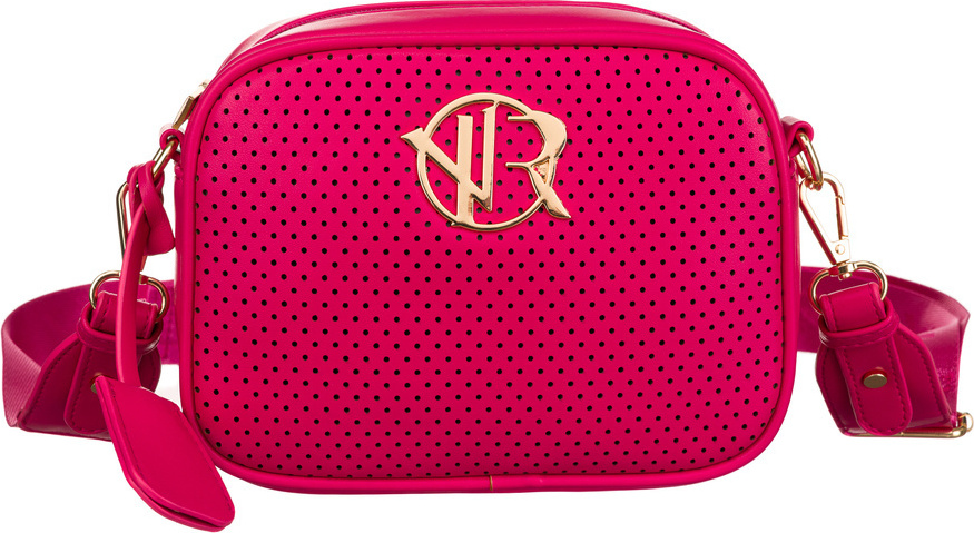 Rovicky Tmavo ružová crossbody kabelka s dierovaným vzorom R-TOR-ALE-6 Veľkosť: ONE SIZE