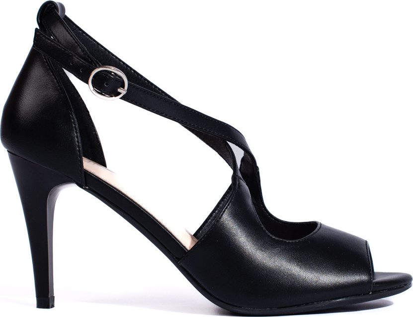 Čierne sandále na tenkom podpätku Sergio Leone SK-429B Veľkosť: 36