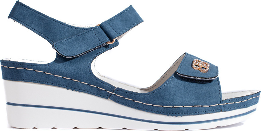 Modré sandále na kline GD-FL1246J.BL Veľkosť: 41