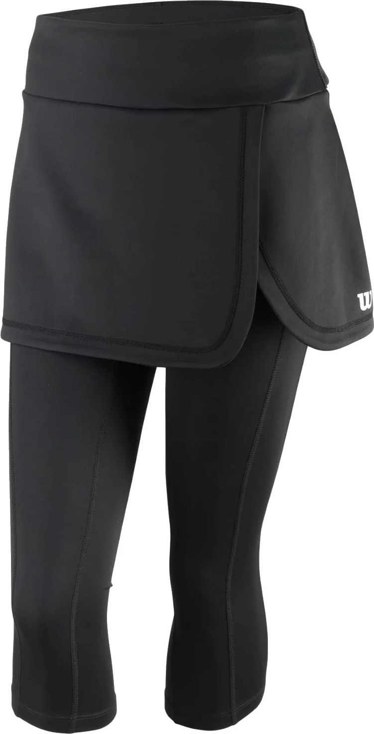 Čierne dámske capri so sukňou Wilson W Capri Skort IV Leggings WRA791901 Veľkosť: XS