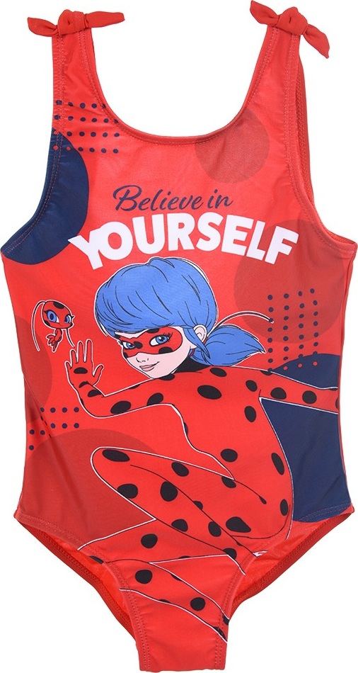 Červené jednodielne plavky Miraculous Veľkosť: 104