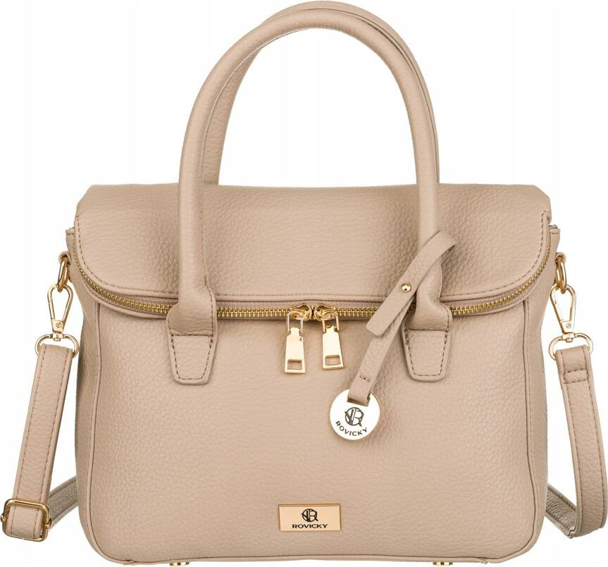 Rovicky Béžová crossbody taška so zlatými detailmi R-TOR-ALE-8 Veľkosť: ONE SIZE