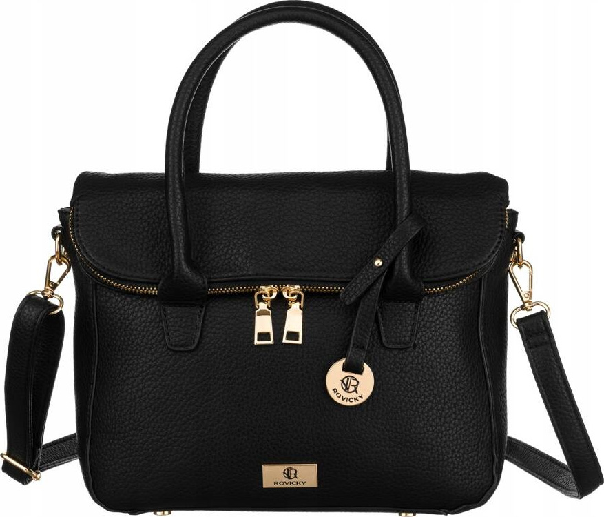 Rovicky Čierna crossbody taška so zlatými detailmi R-TOR-ALE-8 Veľkosť: ONE SIZE