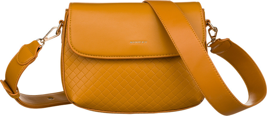 Rovicky Horčicová taška crossbody so vzorom a chlopňou R-TOR-ALE-11 Veľkosť: ONE SIZE