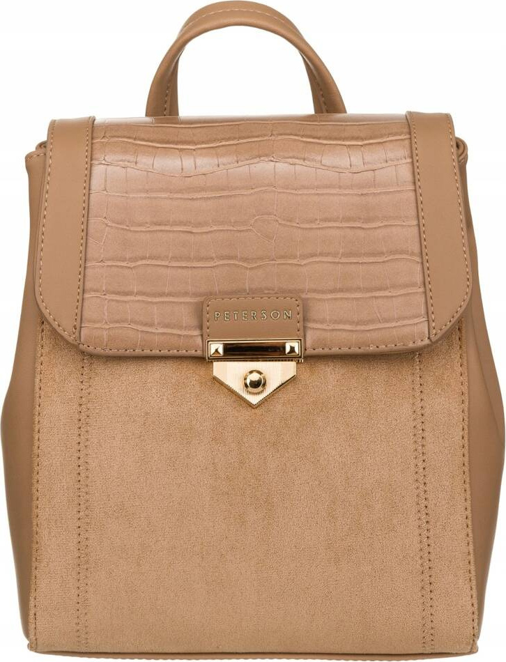 Peterson Tmavobéžový štýlový batoh PTN PLEC-ALE-1 Veľkosť: ONE SIZE