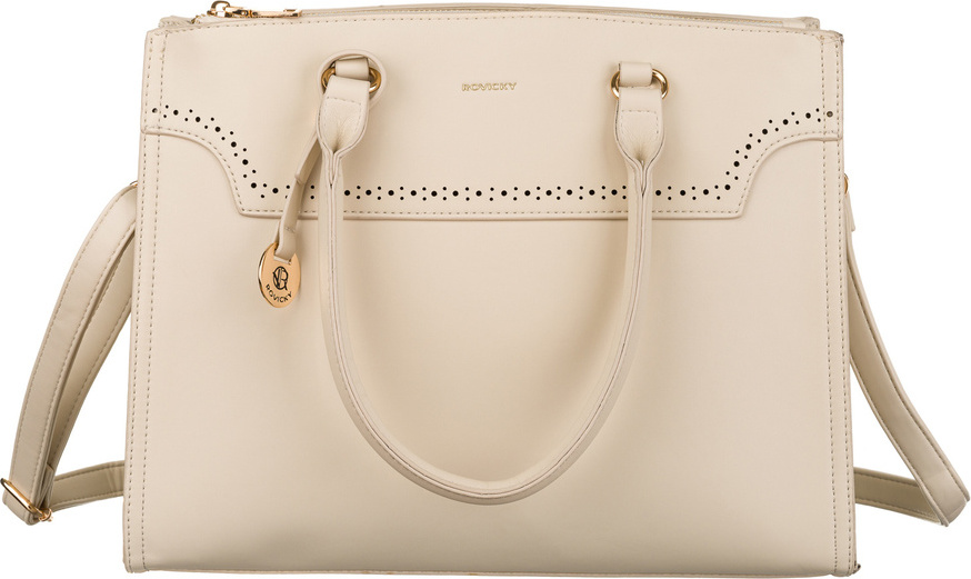 Rovicky Béžová elegantná shopper kabelka R-TOR-ALE-10 Veľkosť: ONE SIZE