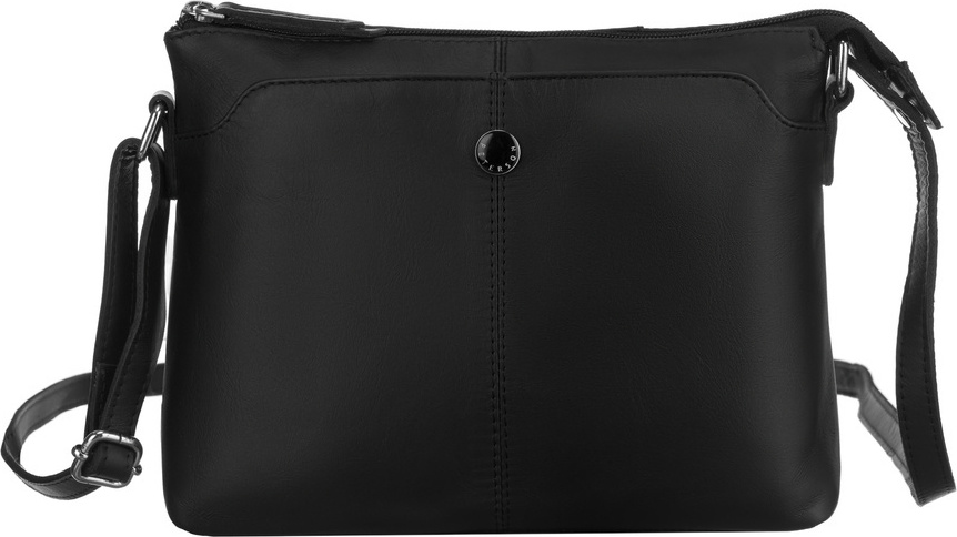 Peterson Čierna kožená messenger kabelka [DH] PTN TOR-305-SNC Veľkosť: ONE SIZE