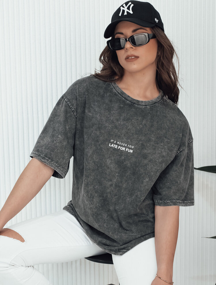 Tmavosivé tričko s drobným nápisom KASEKEN RY2640 Veľkosť: ONE SIZE