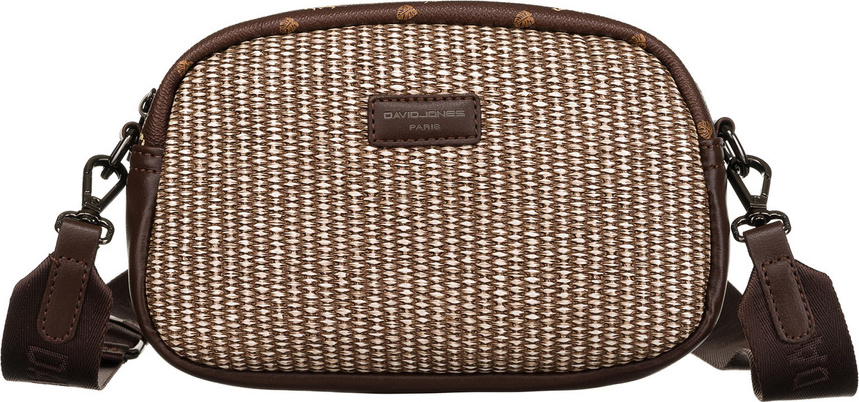 David Jones hnedá vzorovaná crossbody kabelka 6875-1 Veľkosť: ONE SIZE