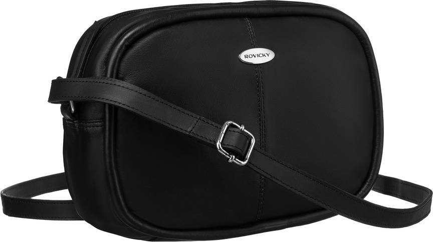 Rovicky čierna kožená malá crossbody kabelka R-307-22-NS Veľkosť: ONE SIZE