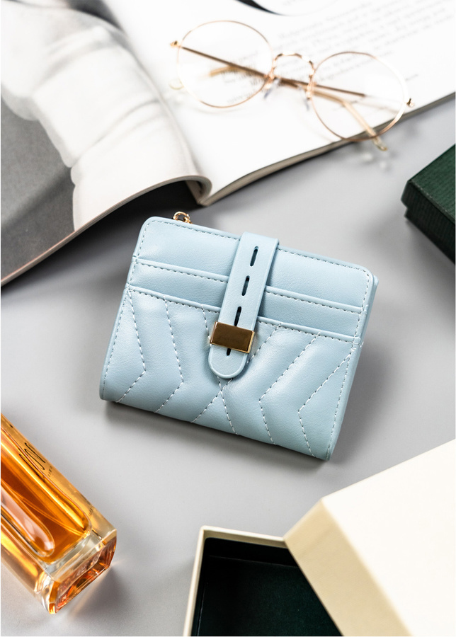 4U Cavaldi Svetlomodrá prešívaná peňaženka M723 2303A Veľkosť: ONE SIZE