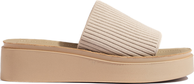 Dámske béžové šľapky na kline SK-083BE Veľkosť: 37