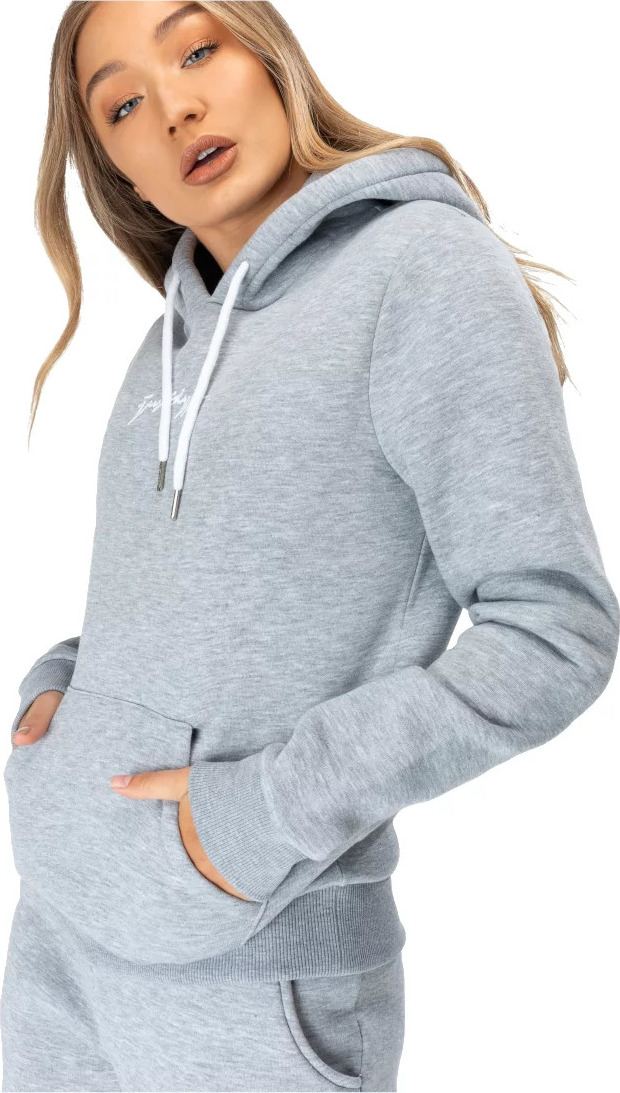 Dámska sivá mikina Justhype Scribble Logo Hoodie HYPSCRIBW009 Veľkosť: 38