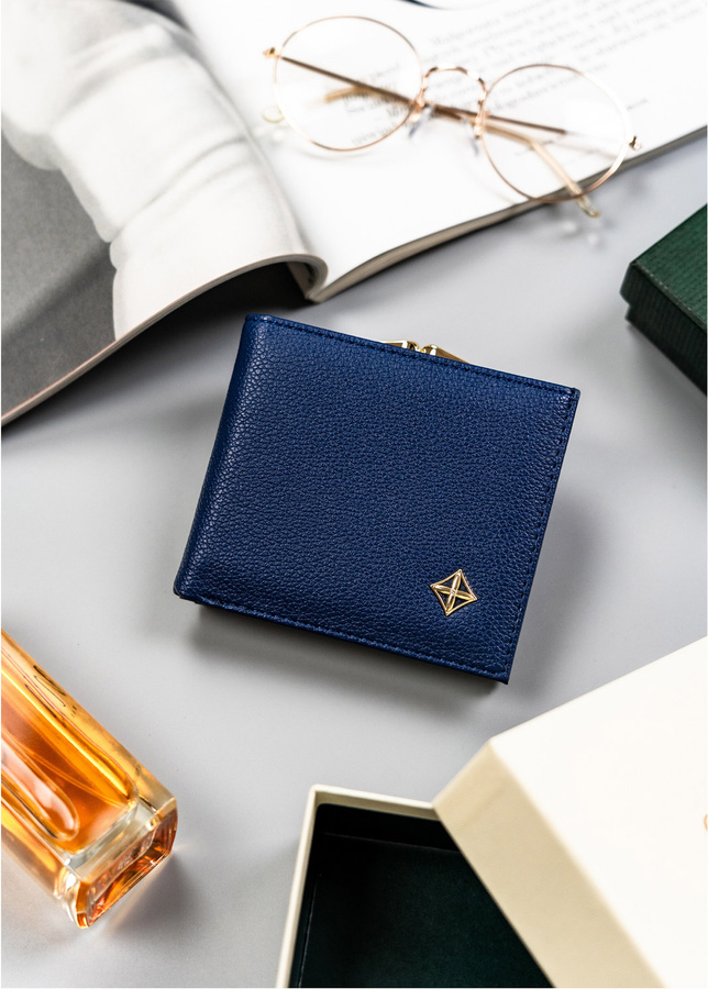 Milano Design Modrá malá peňaženka so zapínaním na háčik T030 PP-SF-1814-A-BL Veľkosť: ONE SIZE