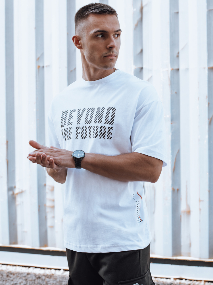 Biele tričko s nápisom BEYOND THE FUTURE RX5527 Veľkosť: M