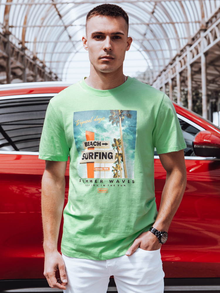 Svetlozelené tričko s potlačou RX5498 Veľkosť: M