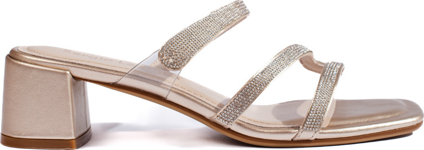 Zlaté nazuváky na stĺpiku s kryštálmi SK-044GO Veľkosť: 40