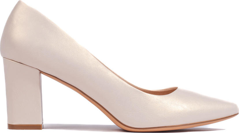 Pohodlné béžové lodičky na širokom podpätku PB-414BE/PEA Veľkosť: 36