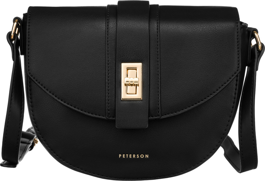 Peterson Čierna crossbody kabelka v tvare podkovy PTN 1379 Veľkosť: ONE SIZE