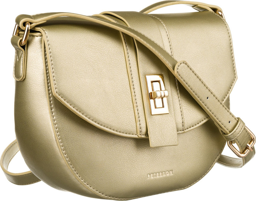Peterson Zlatá crossbody kabelka v tvare podkovy PTN 1379 Veľkosť: ONE SIZE