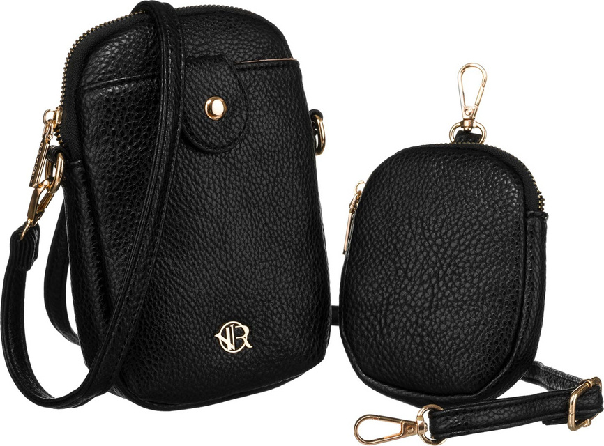 Rovicky Čierna peňaženka s odnímateľným popruhom a vreckom V277 R-KP-02-F19 Veľkosť: ONE SIZE