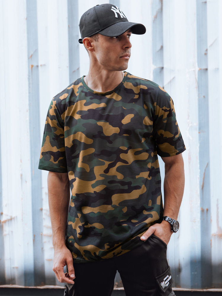 Khaki maskáčové pánske tričko RX5594 Veľkosť: M
