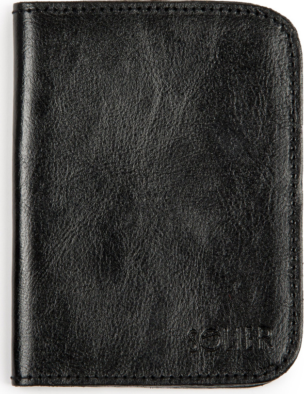 SOLIER Čierne kožené púzdro na pas SW01 (SW07A ) Veľkosť: ONE SIZE