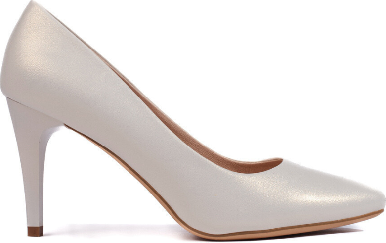 Biele perleťové lodičky na tenkom podpätku 1396PEA Veľkosť: 40