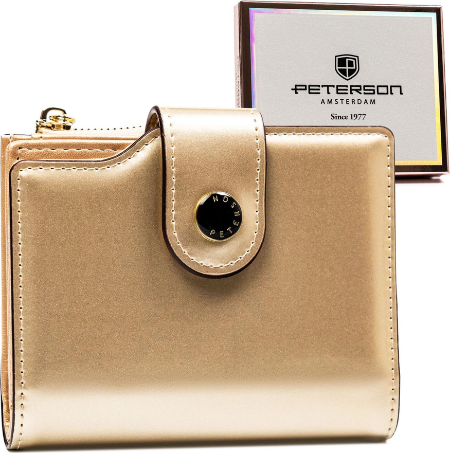 Peterson Zlatá stredne veľká peňaženka Y677 PTN 012-LAK Veľkosť: ONE SIZE