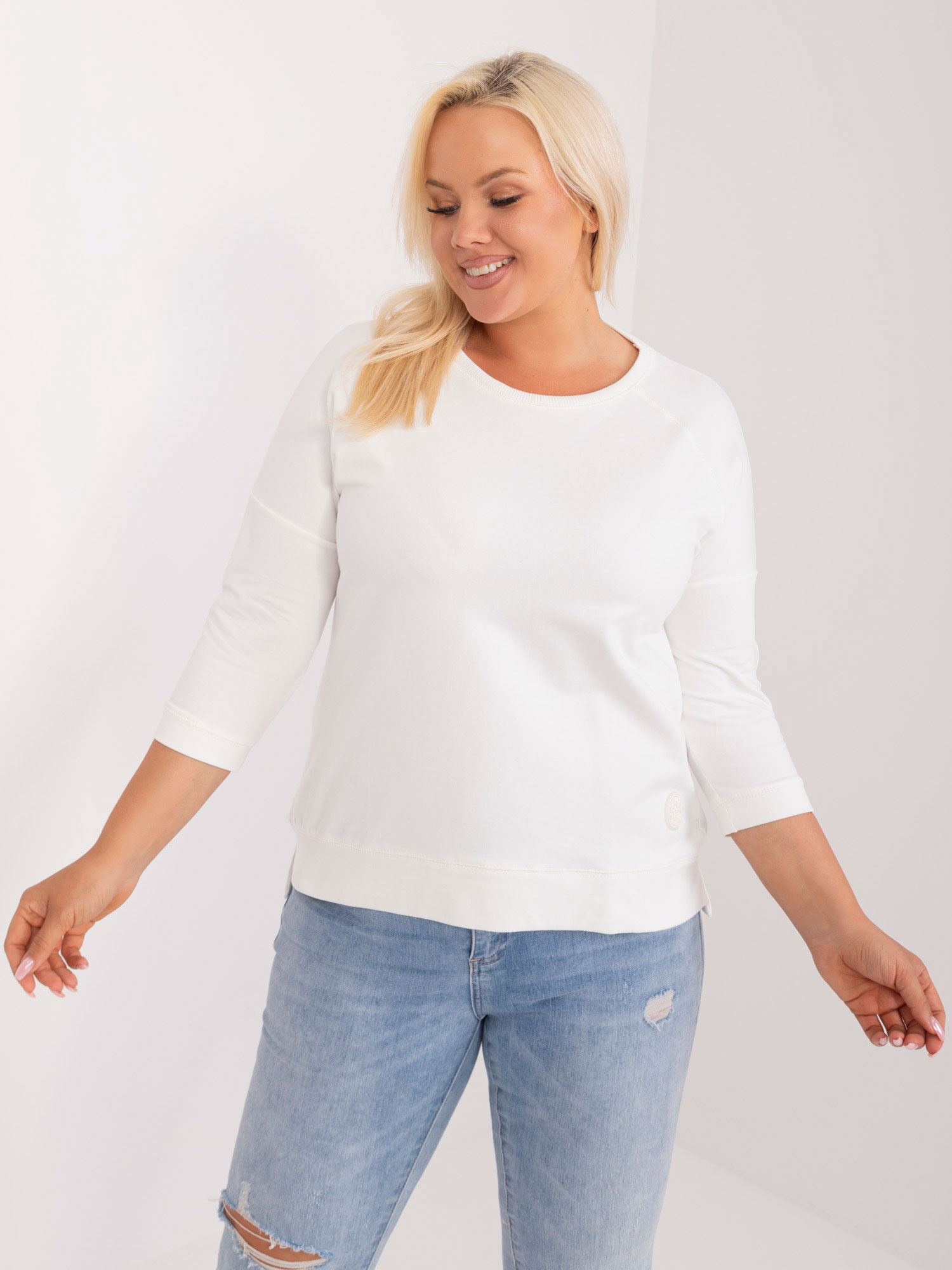 Biela ľahká basic mikina RV-BZ-9221.95-white Veľkosť: ONE SIZE