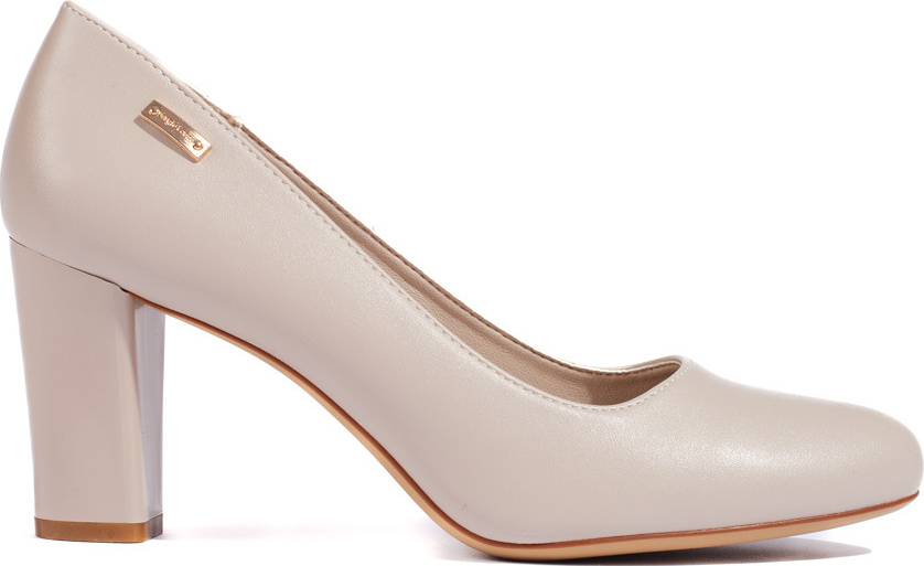 Svetlosivé dámske lodičky na podpätku PB-130G Veľkosť: 37