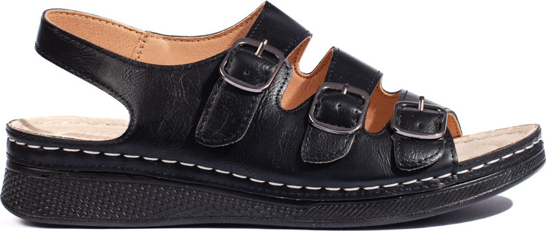 Čierne sandále s prackami G3132-1B Veľkosť: 37