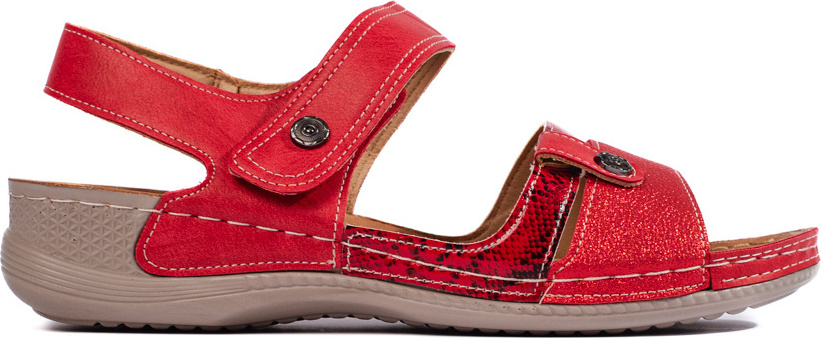 Pohodlné dámske sandále - červené H0019RO Veľkosť: 36