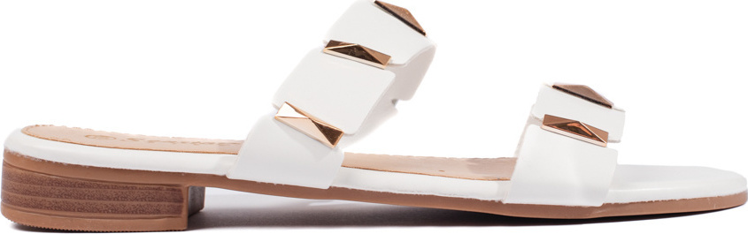 Biele dámske nazuváky na tenkej podrážke BG138P-W Veľkosť: 38