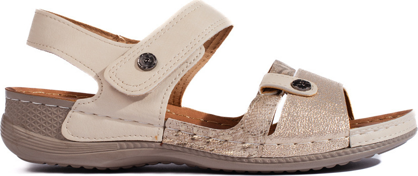 Pohodlné dámske béžové sandále H0019BE Veľkosť: 36