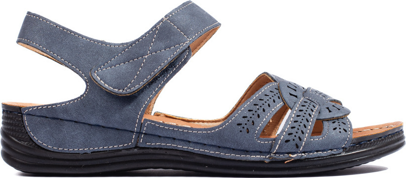 Ľahké dámske tmavomodré sandále na nízkom kline H0015BL Veľkosť: 36