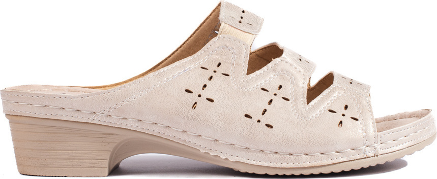 Béžové nazúvaky na kline s perforovaním JS7337-3BE Veľkosť: 36