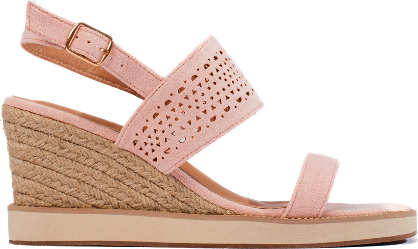 Púdrové dierované sandále na kline 7210P Veľkosť: 38