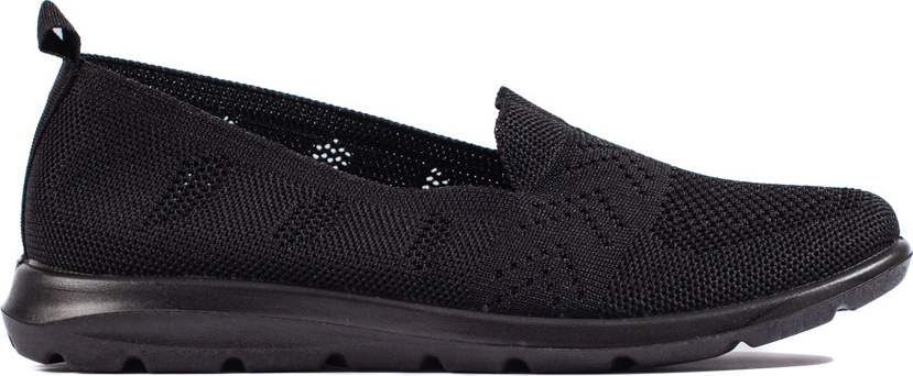 Čierne dierované textilný slip on H0032N Veľkosť: 38