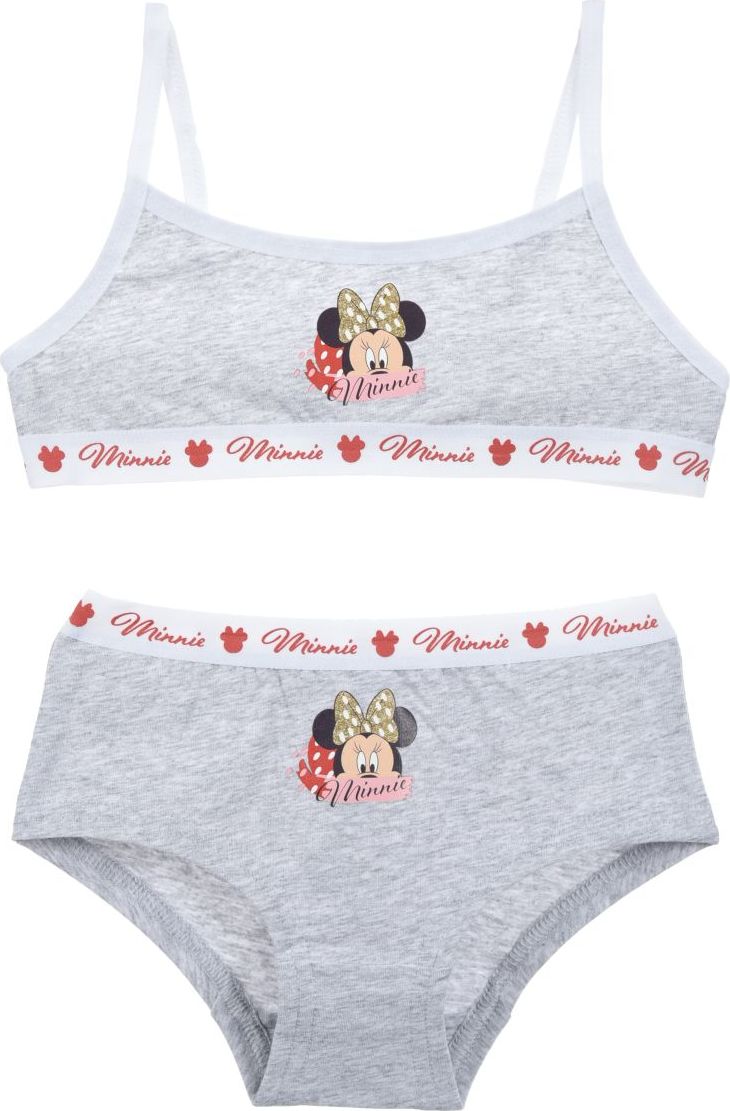 Sivý set spodnej bielizne Minnie Mouse Veľkosť: 104
