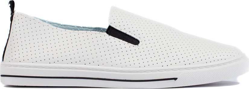 Biele dierované slip-on B625ALL.W Veľkosť: 37