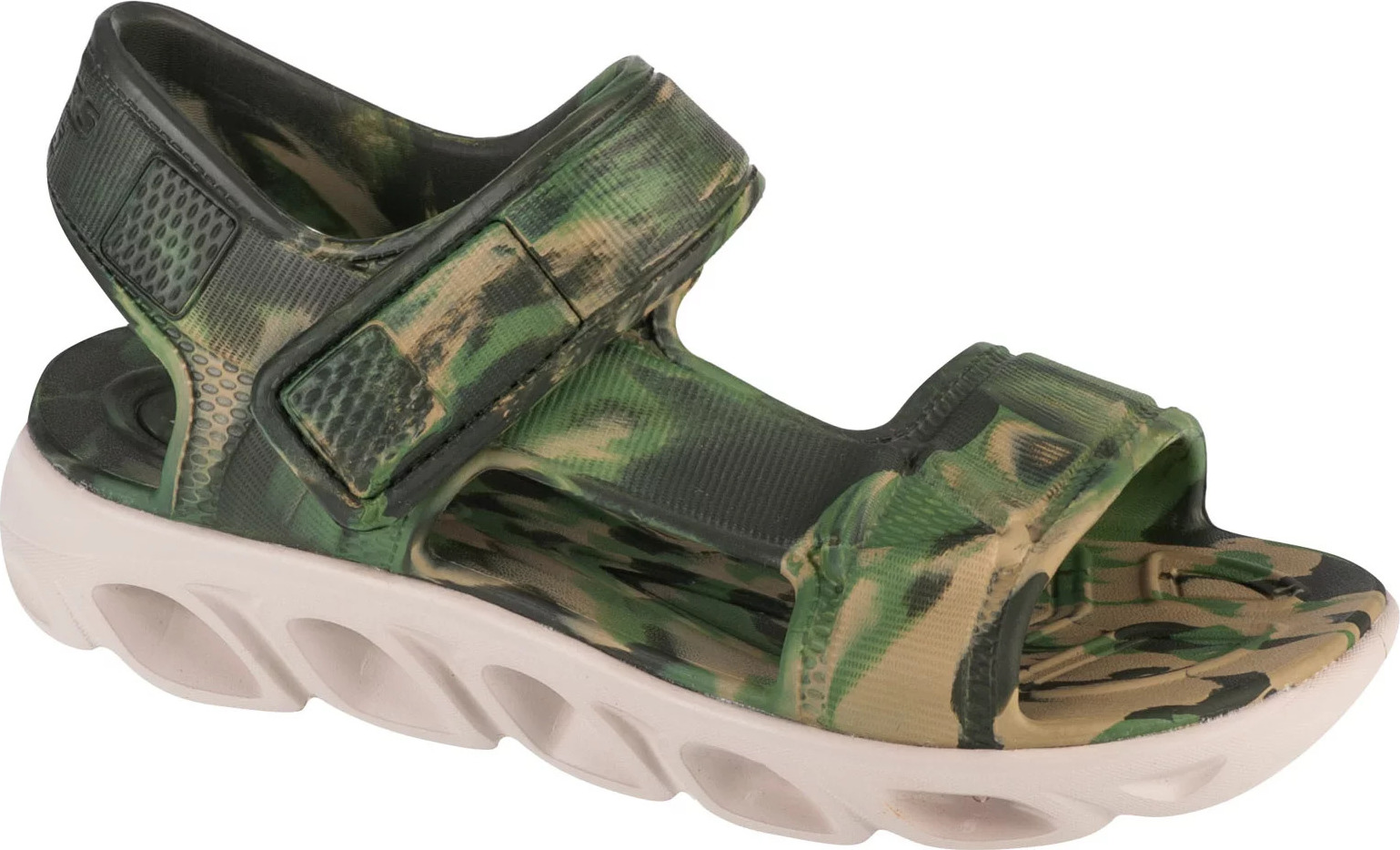 Svetlé maskáčové chlapčenské sandále Skechers Hypno-Splash - Hydrotastic 406706L-CAMO Veľkosť: 30
