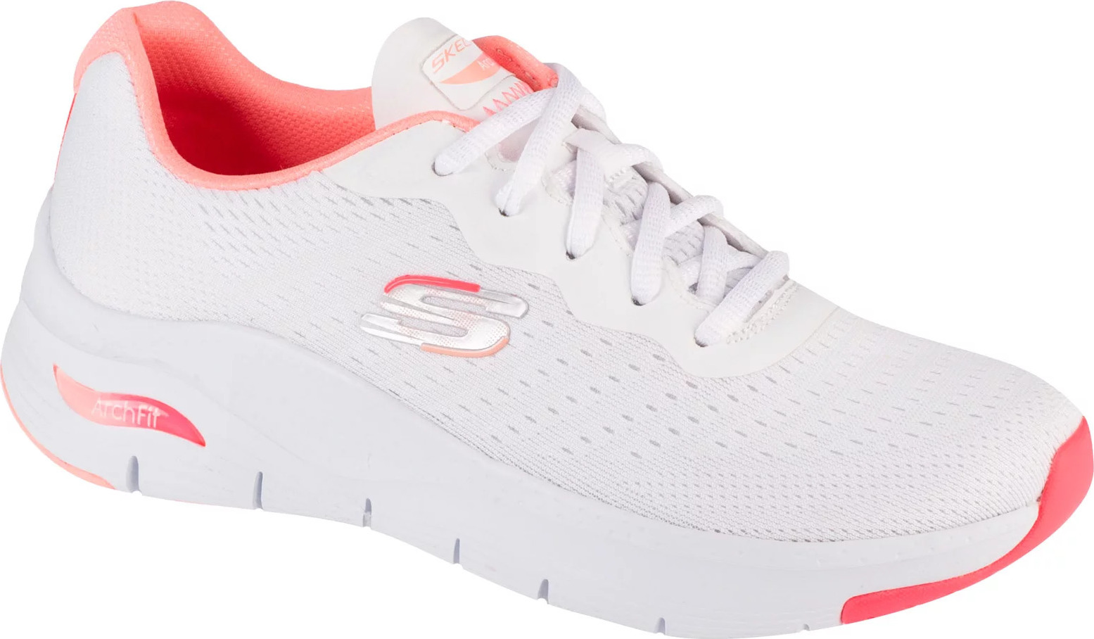 Bielo-koralové dámske tenisky Skechers Arch Fit - Infinity Cool 149722-WPK Veľkosť: 36