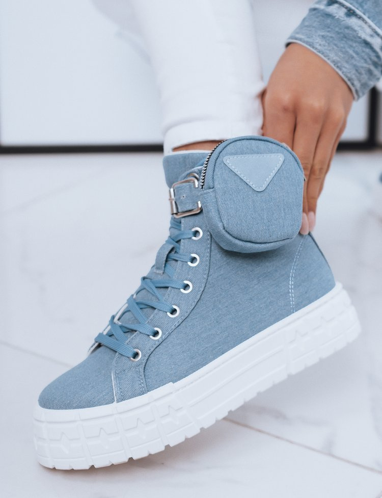 Svetlo modré dámske členkové tenisky ZY0040 Veľkosť: 38