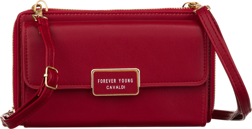 4U Cavaldi Bordó veľká peňaženka s odnímateľným popruhom M748 M-18 Veľkosť: ONE SIZE