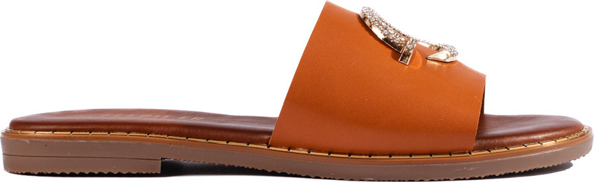 Hnedé nazuváky s ozdobnými prvkami JD-68C Veľkosť: 40