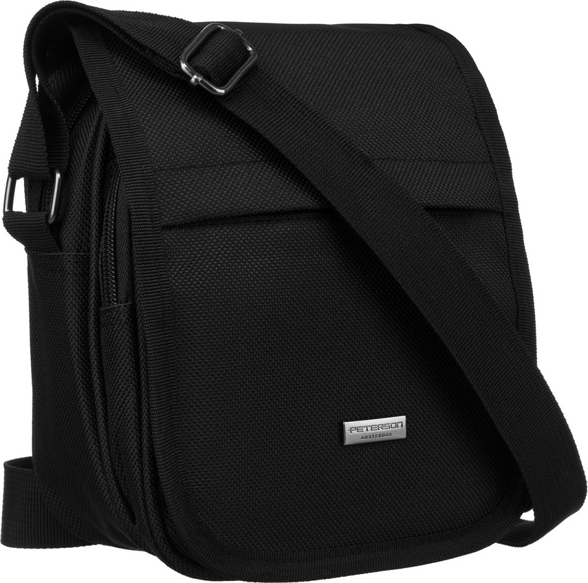 Peterson čierna taška cez rameno s klopu PTN 6524 Veľkosť: ONE SIZE