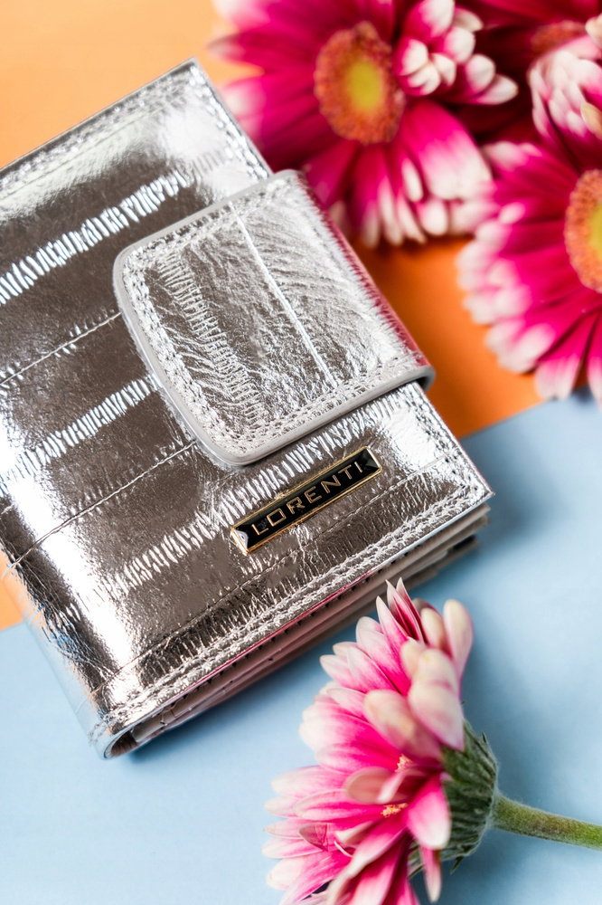 Lorenti strieborná malá kožená peňaženka S290 42329-STB Veľkosť: ONE SIZE