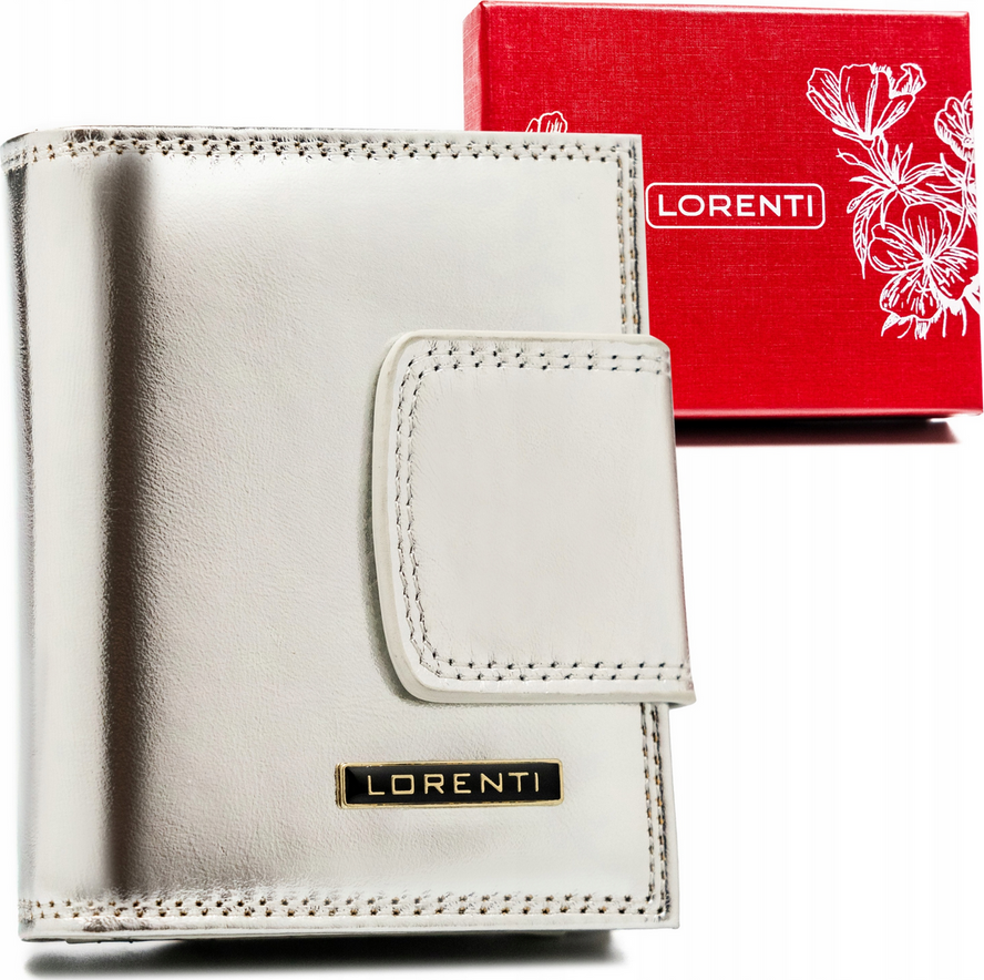 Lorenti Strieborná malá kožená peňaženka S280 42329-AFO Veľkosť: ONE SIZE